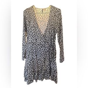 Cheetah Print Wrap Dress